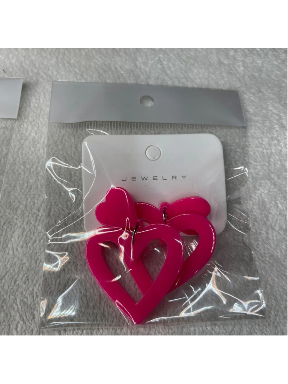 3- Jewelry Heart Earrings Set of Red, Pink, White New!